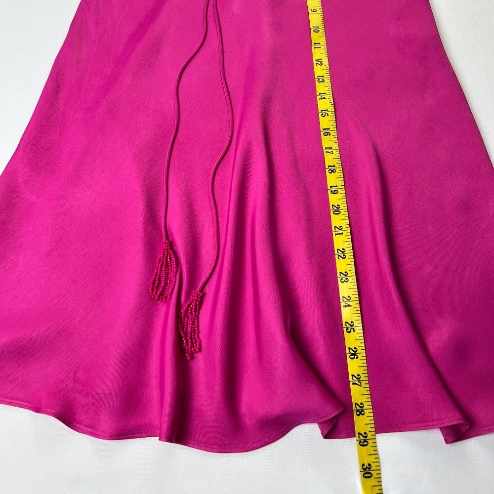 FARM Rio Satin Midi Skirt with Tassel Waist Tie - Picture 7 of 13